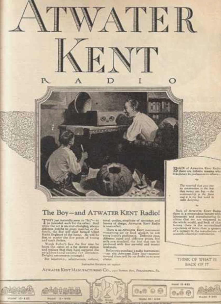Atwater Kent Radio 9 Vintage Retro Advert Ads A4 Photo Print