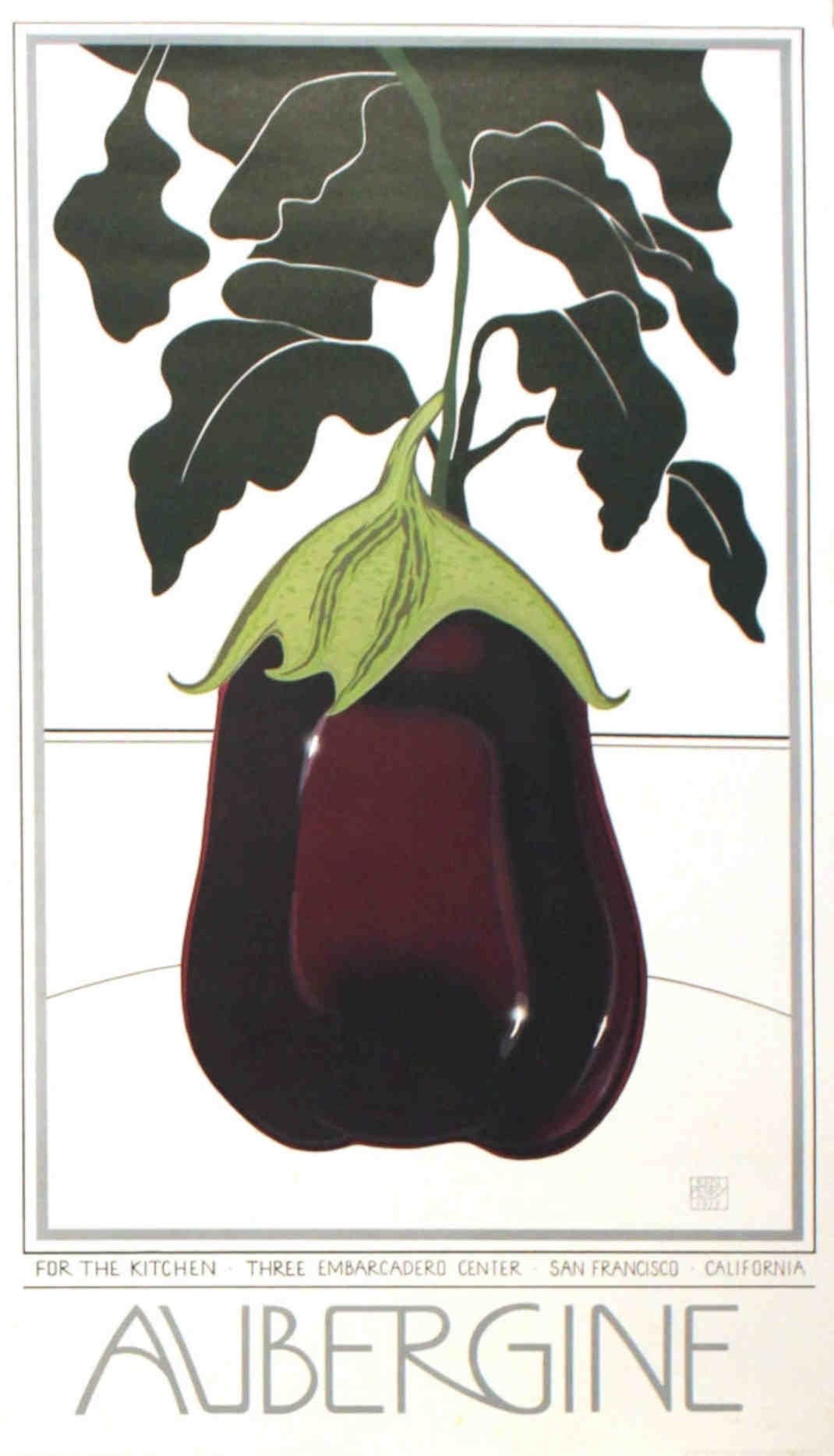 Aubergine Kitchen Three Vintage Retro Advert Poster A4 Photo Print