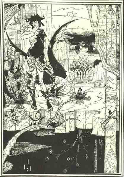 Aubrey Beardsley Illustration Siegfried 2 A4 Photo Print