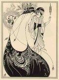 Aubrey Beardsley Peacock A4 Photo Print