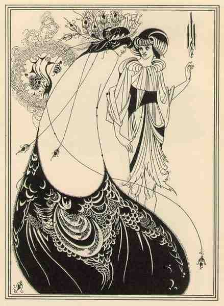Aubrey Beardsley Peacock A4 Photo Print