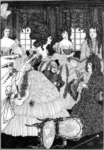 Aubrey Beardsley The Battle Of The Beaux And The Belles A4 Photo Print