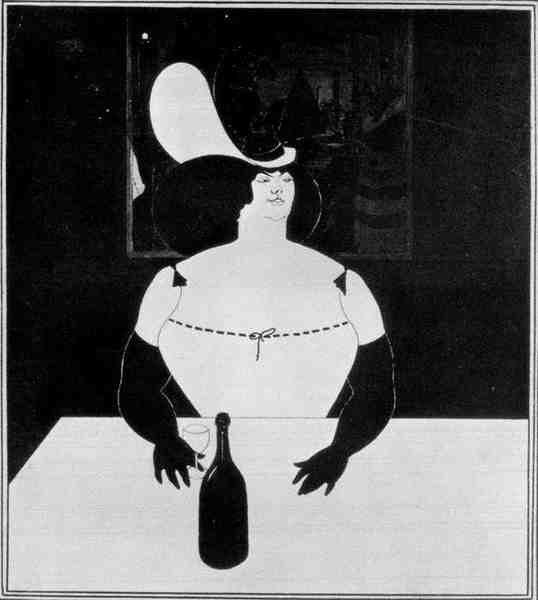 Aubrey Beardsley The Fat Woman A4 Photo Print