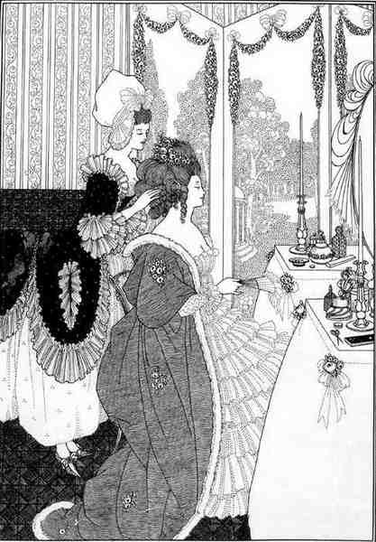 Aubrey Beardsley The Toilet A4 Photo Print