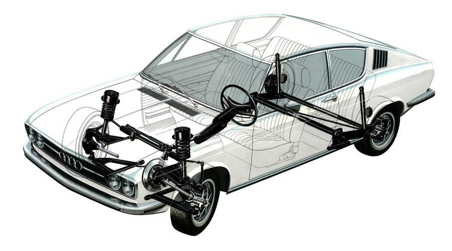 Audi 100 Coupe 1970 cutaway A4 Photo Print