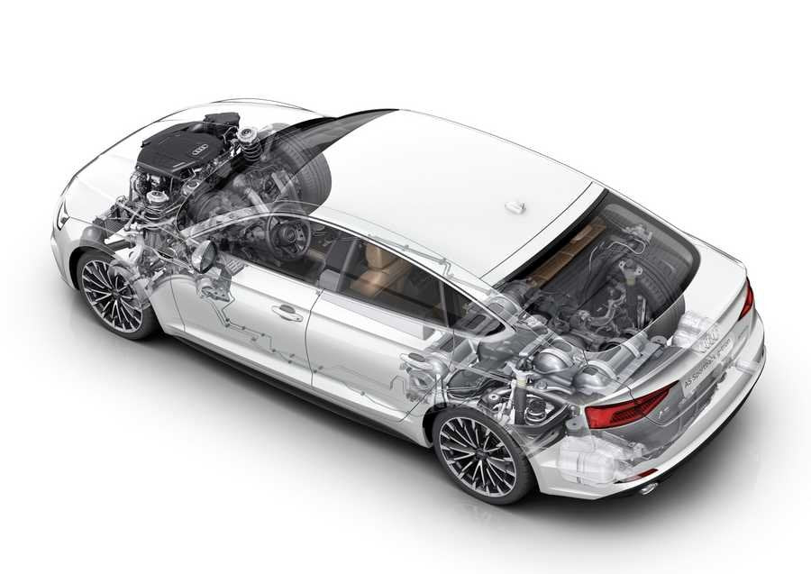 Audi A5 Sportback 2016 cutaway A4 Photo Print