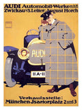Audi Ludwig Hohlwein Car Poster 1912 Vintage Retro Advert Poster A4 Photo Print