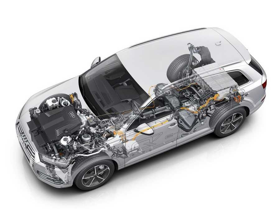 Audi Q7 e tron cutaway A4 Photo Print