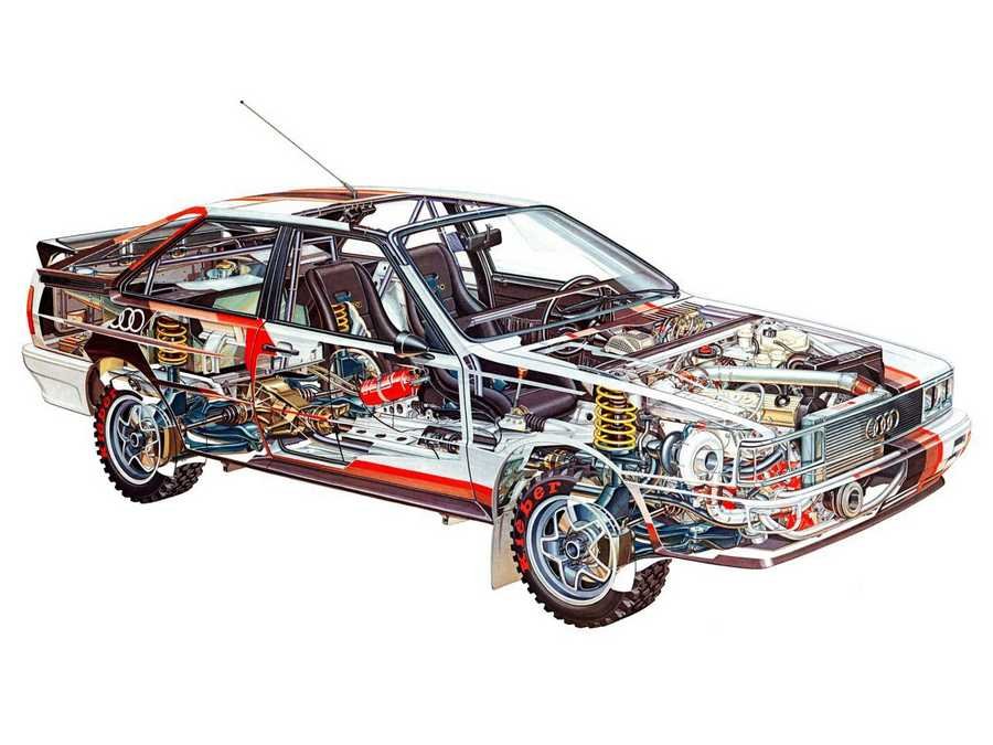 Audi Quattro rally car cutaway A4 Photo Print