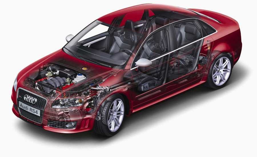 Audi RS4 cutaway A4 Photo Print