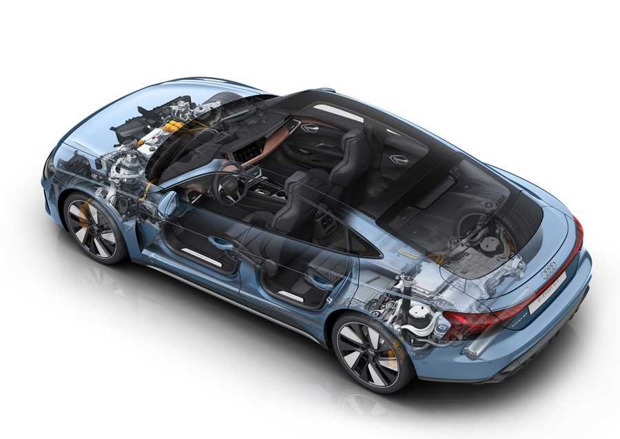 Audi etron GT quattro 2021 cutaway A4 Photo Print