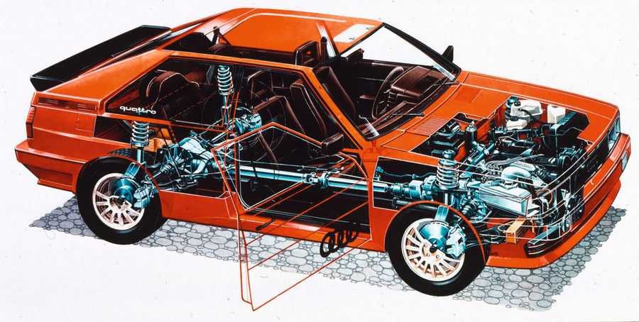 Audi quattro cutaway A4 Photo Print