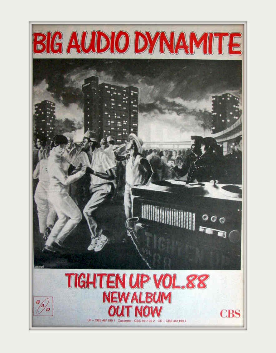 Audio Dynamite Tighten Vintage Retro Advert Poster A4 Photo Print