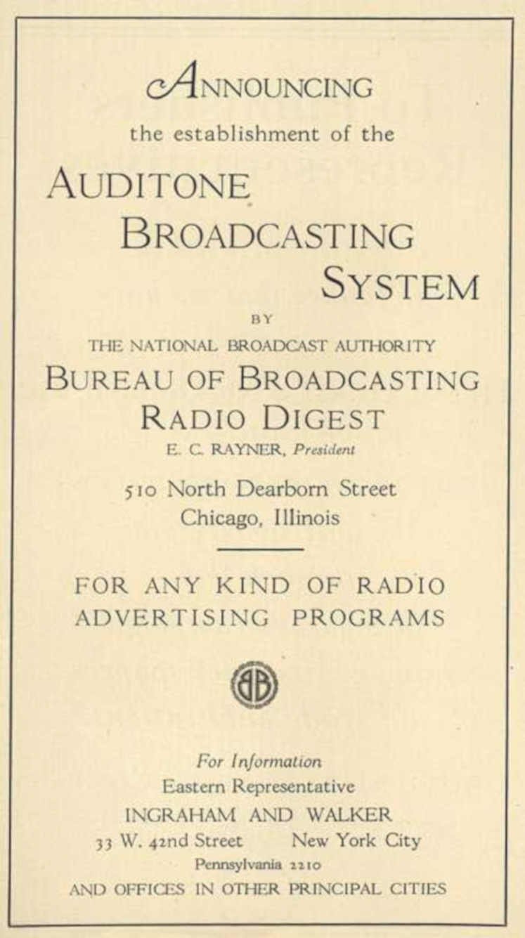 Auditone Broadcasting System Vintage Retro Advert Ads A4 Photo Print