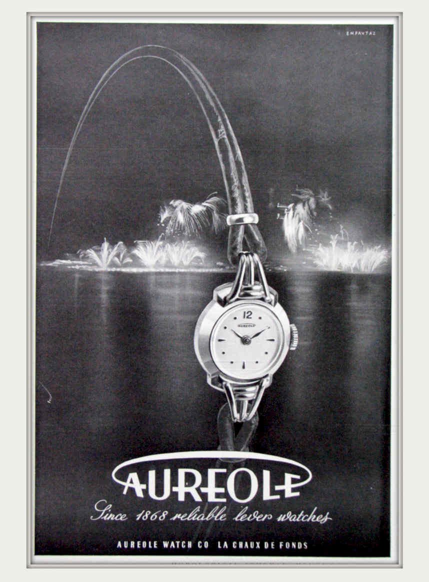 Aureole Watch 1868 Vintage Retro Advert Poster A4 Photo Print