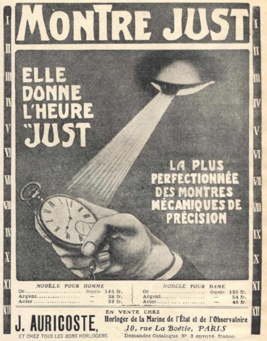 Auricoste Watch Just 2 Vintage Retro Advert Ads A4 Photo Print