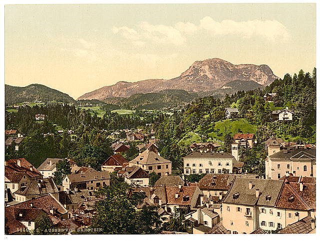 Aussee from Sarstein Upper Austria Vintage A4 Photo Print