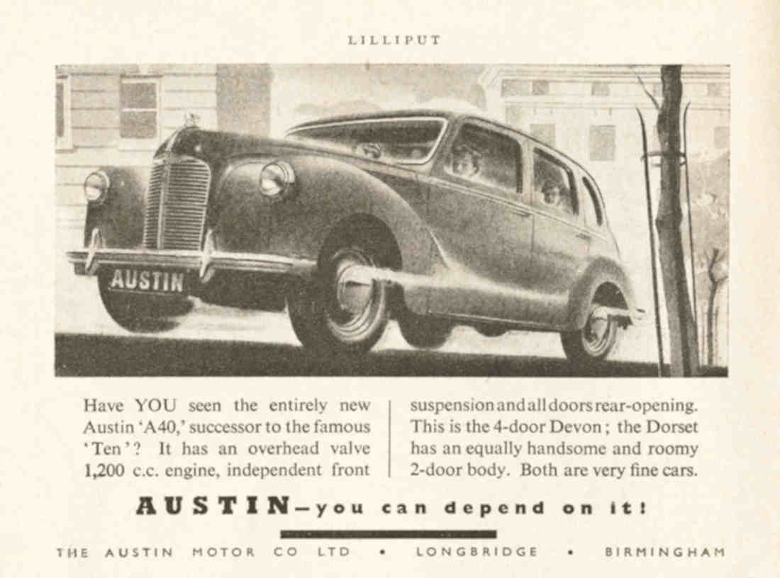 Austin A40 Devon Vintage Retro Advert Poster A4 Photo Print