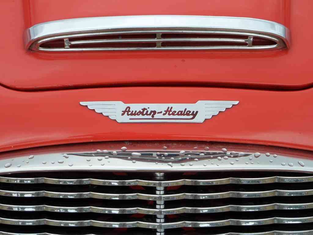 Austin Healey 3000 Red Boot Bonnet 2667 A4 Photo Print