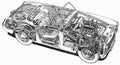 Austin Healey Sprite 1 cutaway A4 Photo Print