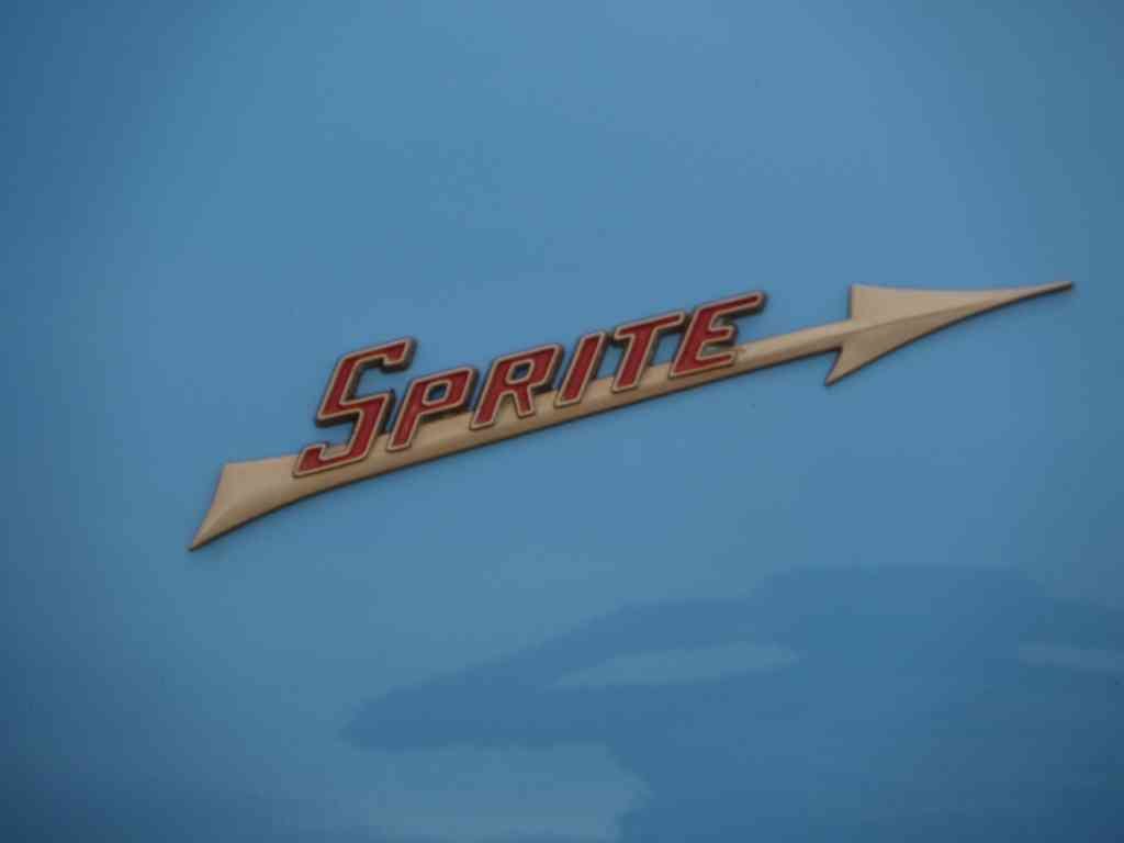 Austin Healey Sprite Blue Boot Bonnet 2665 A4 Photo Print