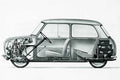 Austin Mini1 cutaway A4 Photo Print
