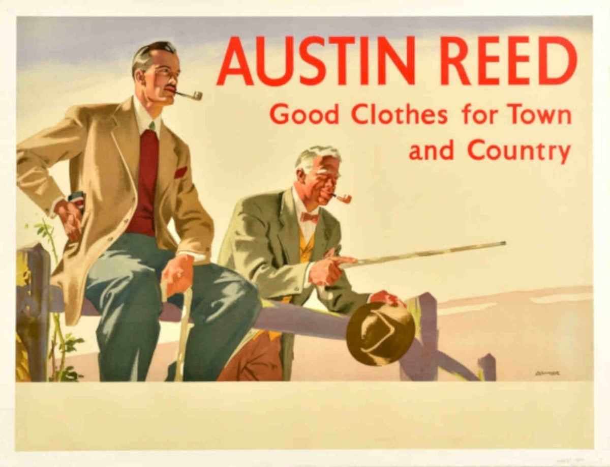 Austin Reed Men Vintage Retro Advert Poster A4 Photo Print