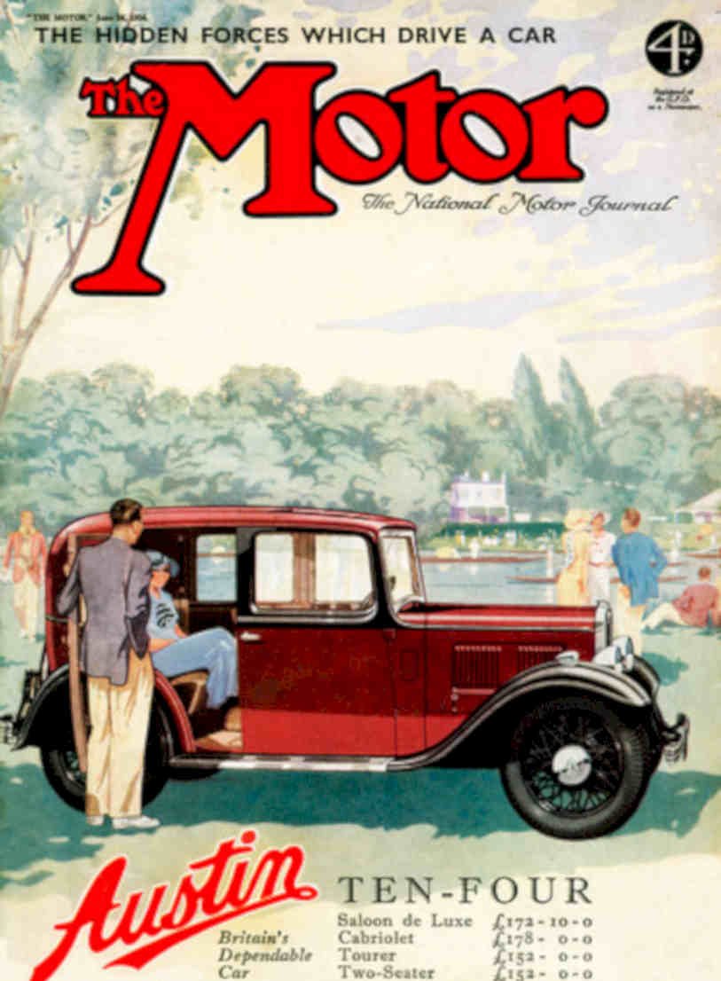 Austin Ten Four Vintage Retro Advert Poster A4 Photo Print