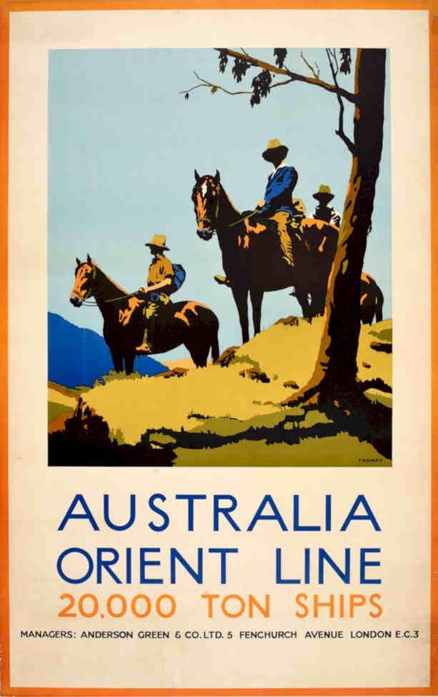 Australia Orient Line Vintage Retro Advert Poster A4 Photo Print