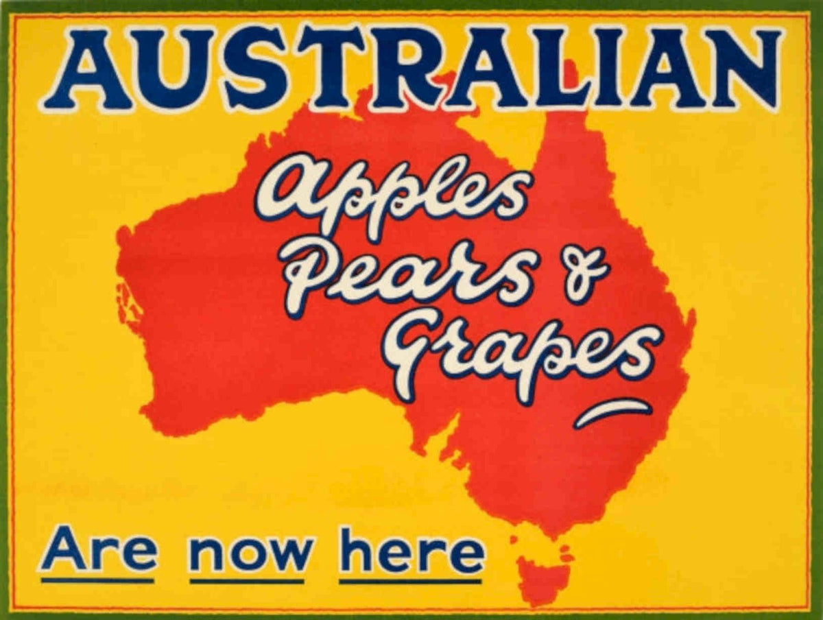 Australian Apples Grapes 1 Vintage Retro Advert Poster A4 Photo Print