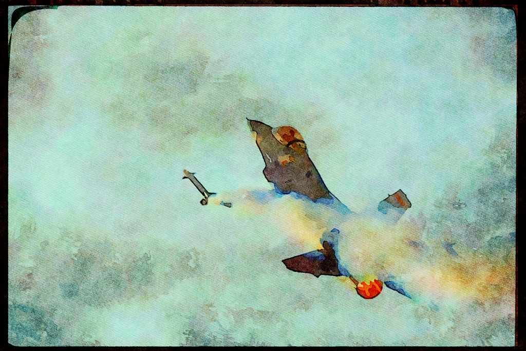 Austria 034005 General Dynamics F 16A Fighting Falcon _ RNAF A4 Limited Edition Watercolour Print