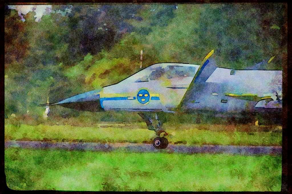 Austria 034026 JAS 39 Gripen _ Swedish Air Force A4 Limited Edition Watercolour Print