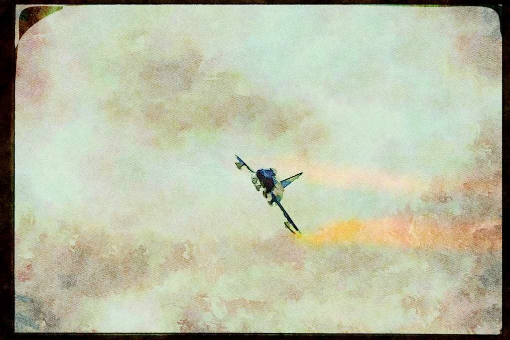 Austria 034029 Dassault Mirage 2000 5 _ French Air Force A4 Limited Edition Watercolour Print