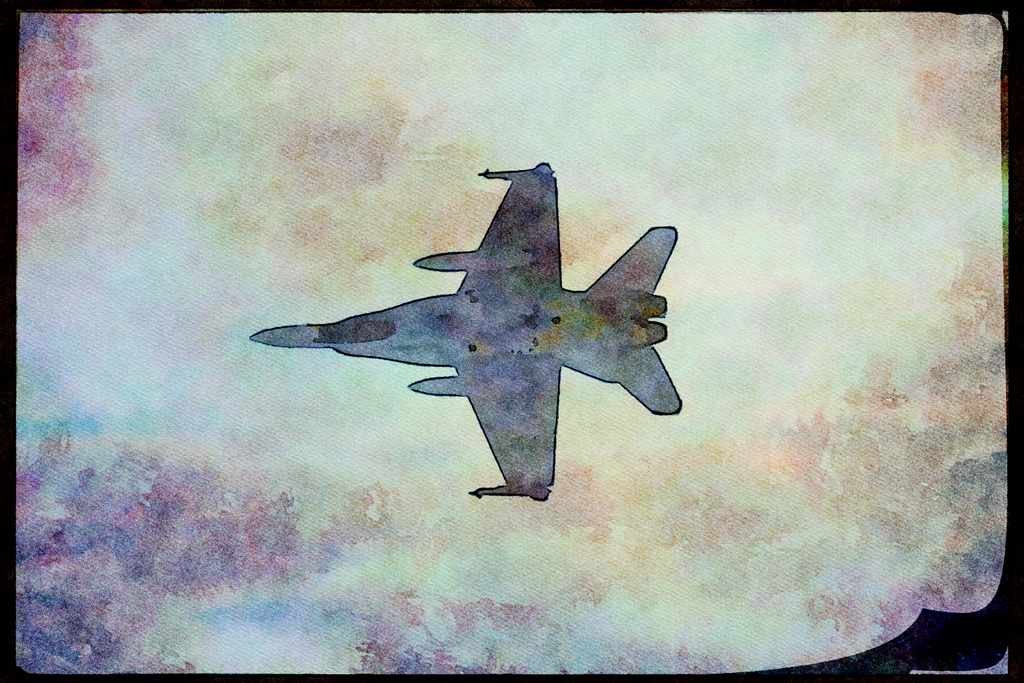 Austria 034039 McDonnell Douglas CF 18A Hornet _ Canadian Armed Forces A4 Limited Edition Watercolour Print
