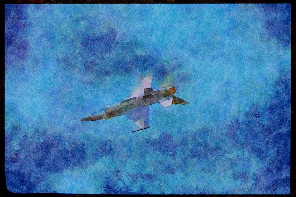 Austria 034046 General Dynamics F 16C Fighting Falcon _ United States Air Force A4 Limited Edition Watercolour Print