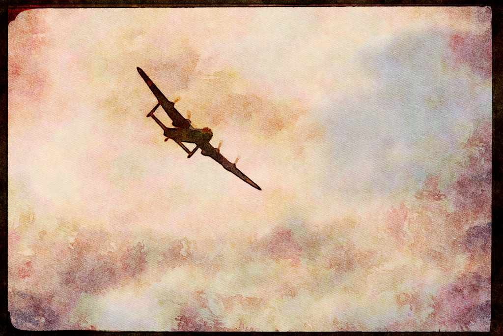 Austria 034055 Avro Lancaster _ Royal Air Force A4 Limited Edition Watercolour Print