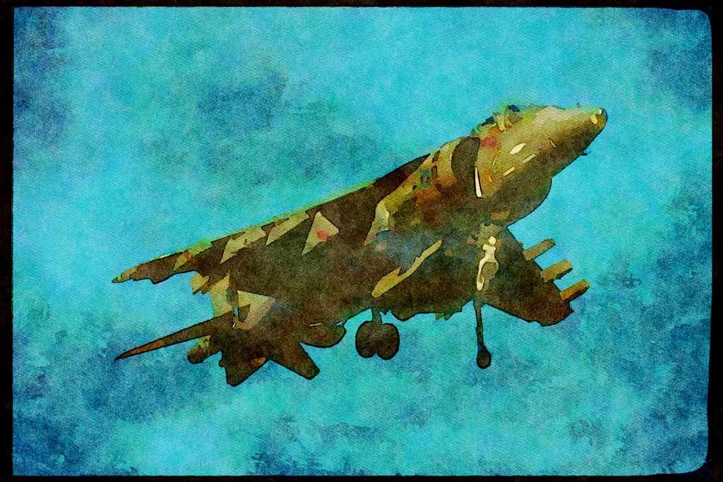 Austria 034074 BAe Harrier GR.5A _ Royal Air Force A4 Limited Edition Watercolour Print