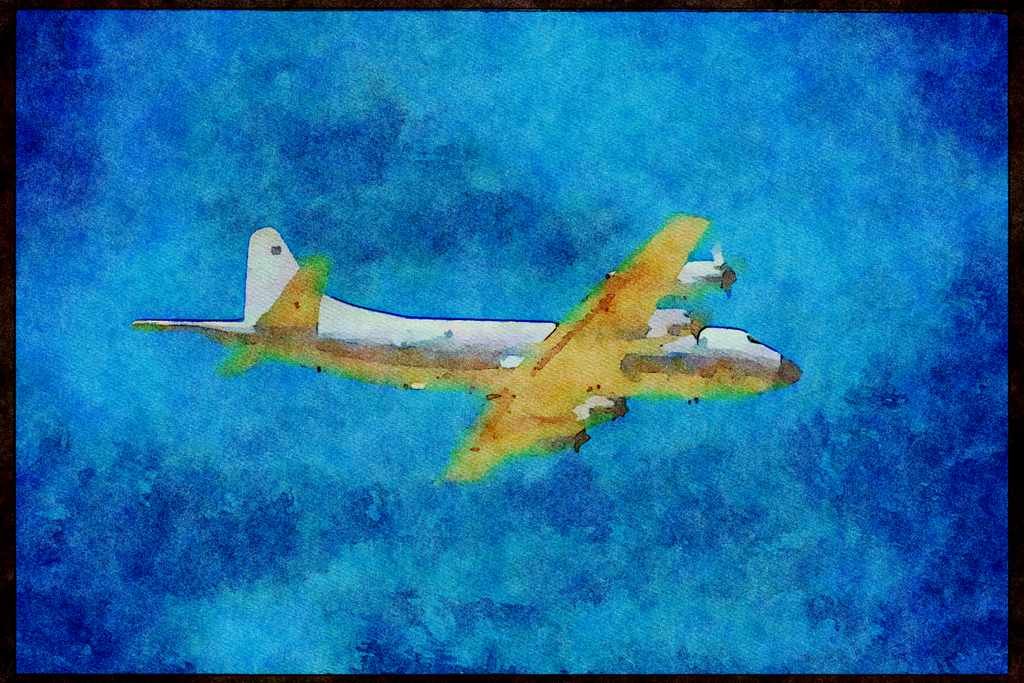 Austria 034075 Lockheed CP 140 Aurora _ Canadian Armed Forces A4 Limited Edition Watercolour Print