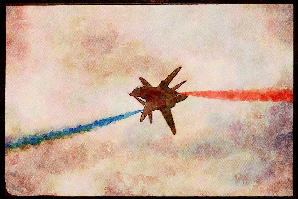 Austria 034083 BAe Hawk T.Mk 1A _ The Red Arrows, Royal Air Force A4 Limited Edition Watercolour Print