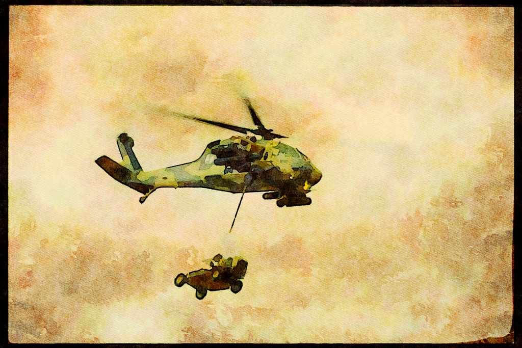 Austria 034099 Westland_Sikorsky WS 70L A4 Limited Edition Watercolour Print