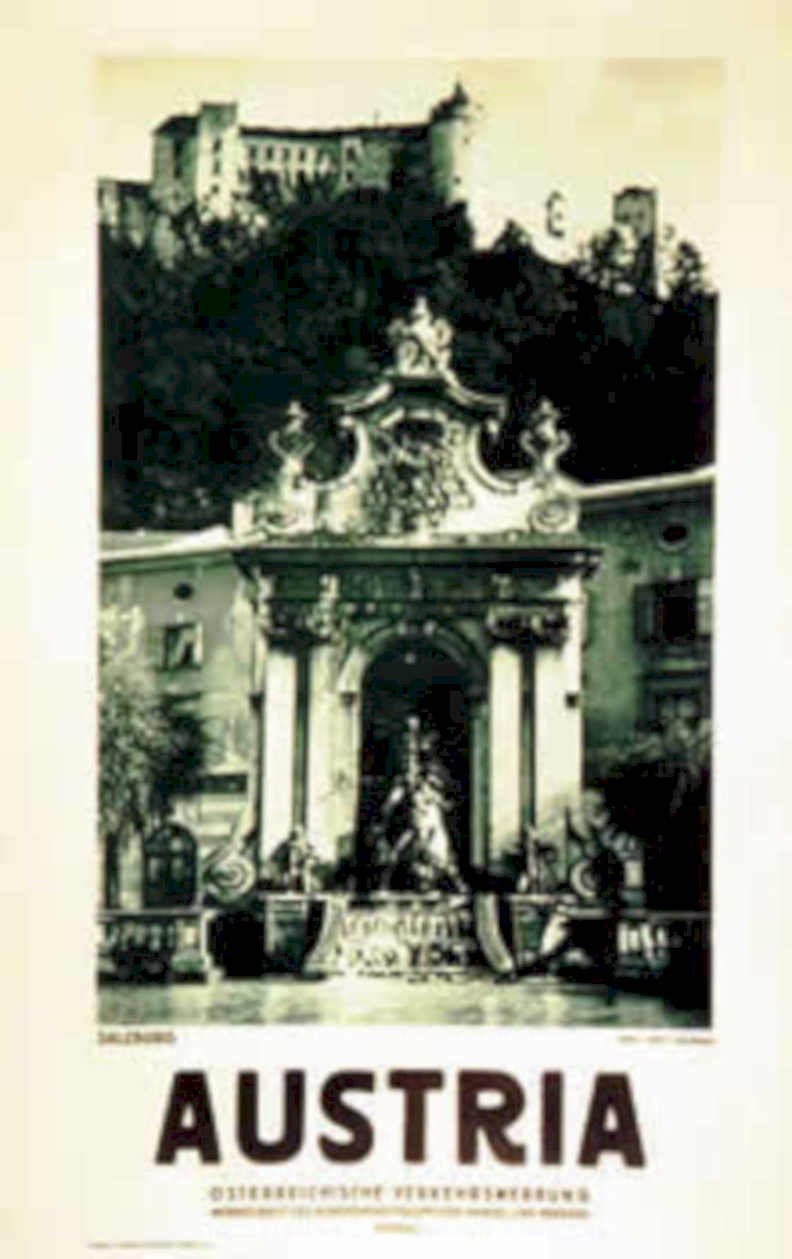 Austria Hofburg Palace Vintage Retro Advert Poster A4 Photo Print