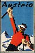 Austria Ski Poster Vintage Retro Advert Poster A4 Photo Print