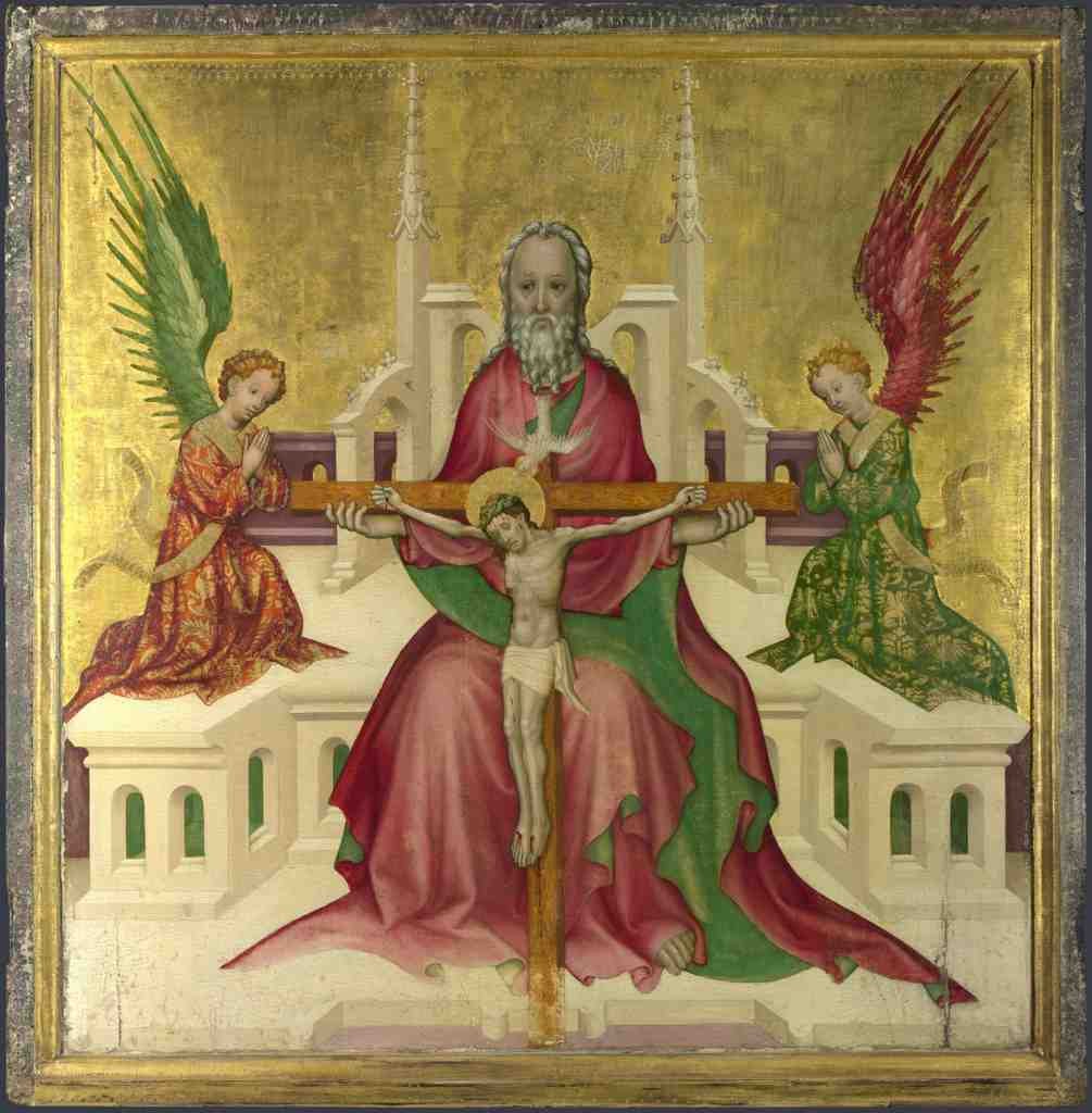 Austrian The Trinity with Christ Crucified A4 Photo Print