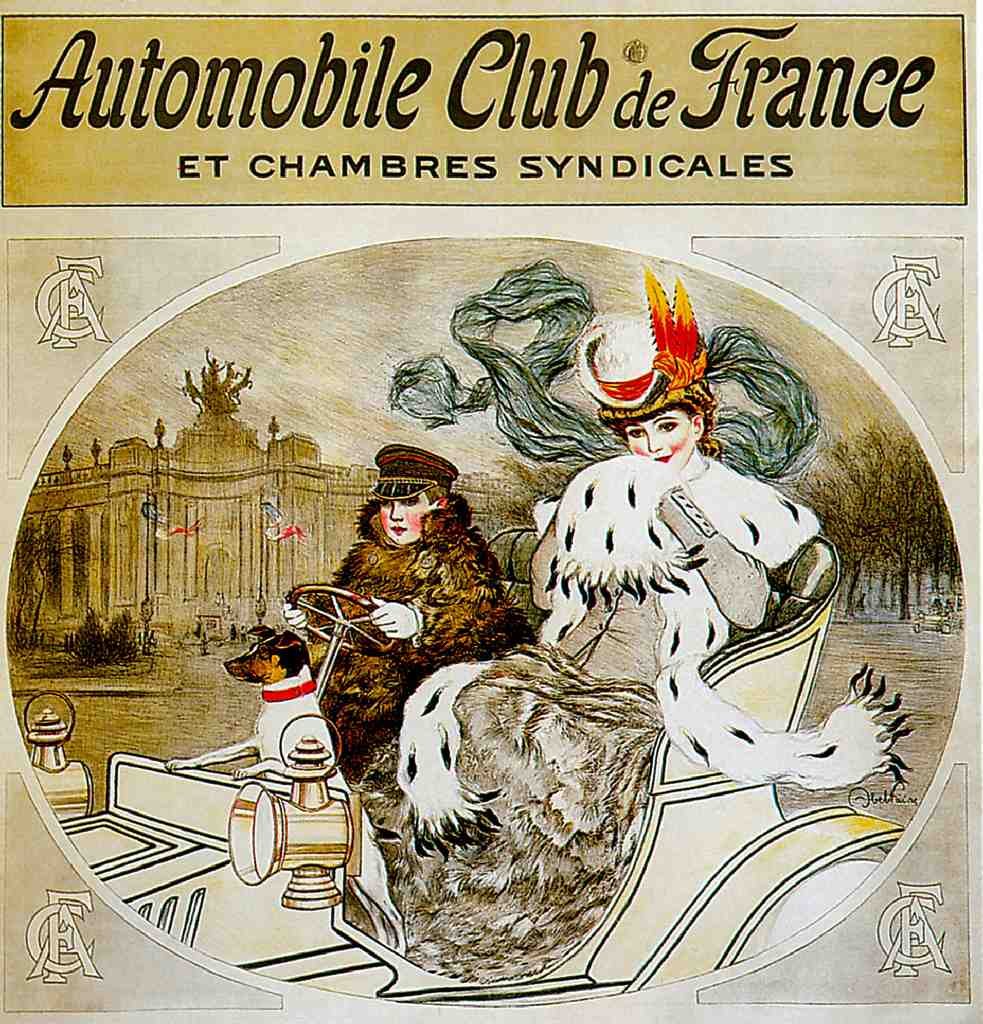 Auto Club France Vintage A4 Photo Print