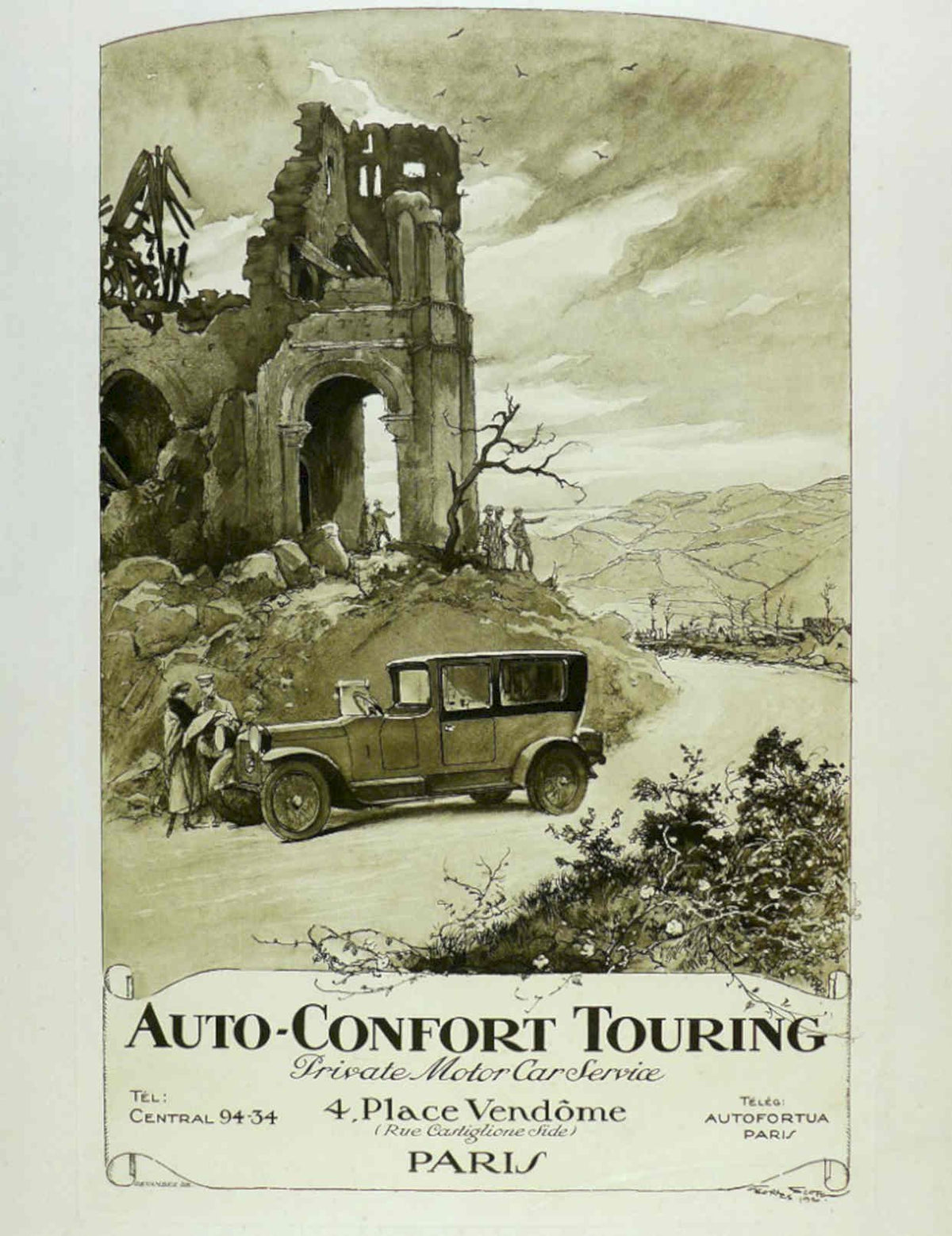 Auto Confort Touring Vintage Retro Advert Poster A4 Photo Print