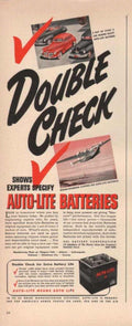 Auto Lite Double Vintage Retro Advert Ads A4 Photo Print