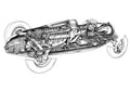 Auto Union TypA 1934 cutaway A4 Photo Print