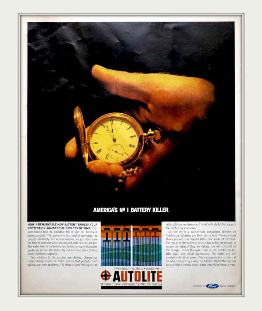 Autolite Pocket Watch Vintage Retro Advert Poster A4 Photo Print