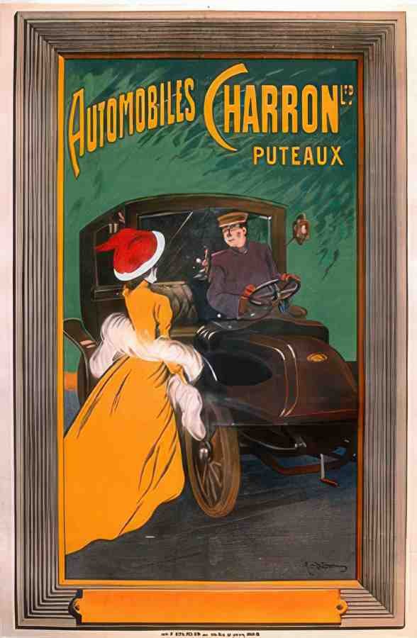 Automobiles Charron by Cappiello Vintage Advert A4 Photo Print