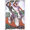 Automoto French Bicycle Advertisement Prin Vintage Retro Advert Poster A4 Photo